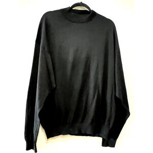 Pronto Uomo sweater Black Silk cotton Grunge goth dadcore Pullover Mens Sz-2X